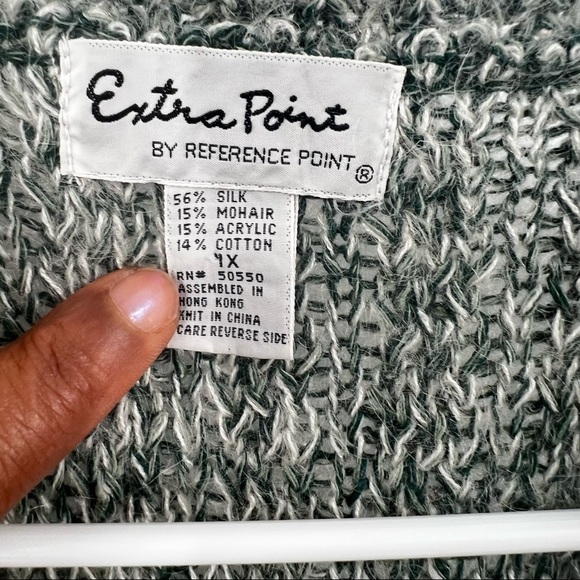 Extra point reference button down knit sweater vest 1X - Picture 10 of 10